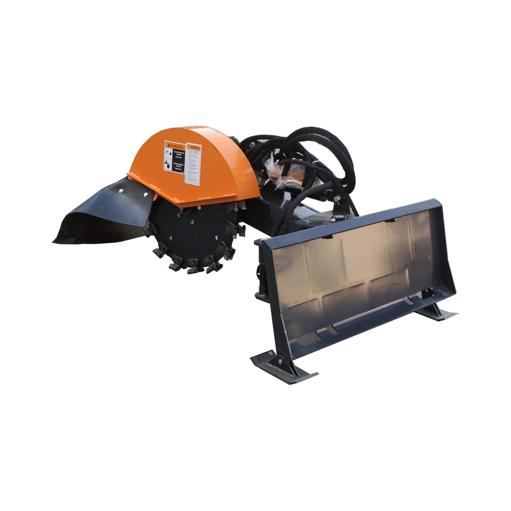 Heavy-Duty Hydraulic Skid Steer Stump Grinder Attachment With 24-Inch Wheel (SAK82954)