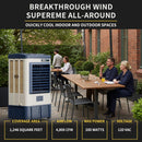 Heavy-Duty Industrial Outdoor Swamp Cooling Fan With Continuous Auto Fill (SAK94618) - Saksby Wholesale - 200 Watts In Lifestyle Image
