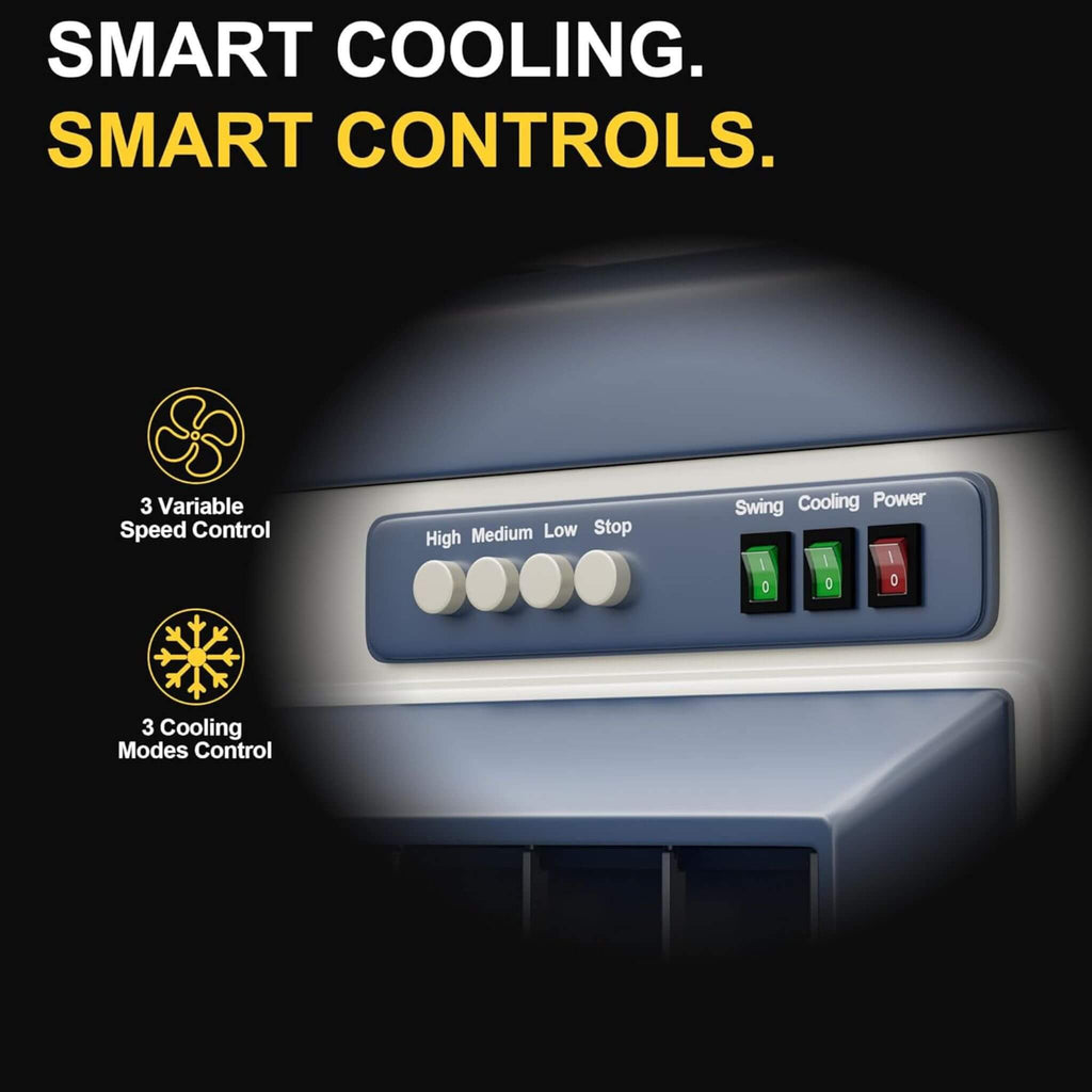 Heavy-Duty Industrial Outdoor Swamp Cooling Fan With Continuous Auto Fill (SAK94618) - Saksby Wholesale - Smart Control View