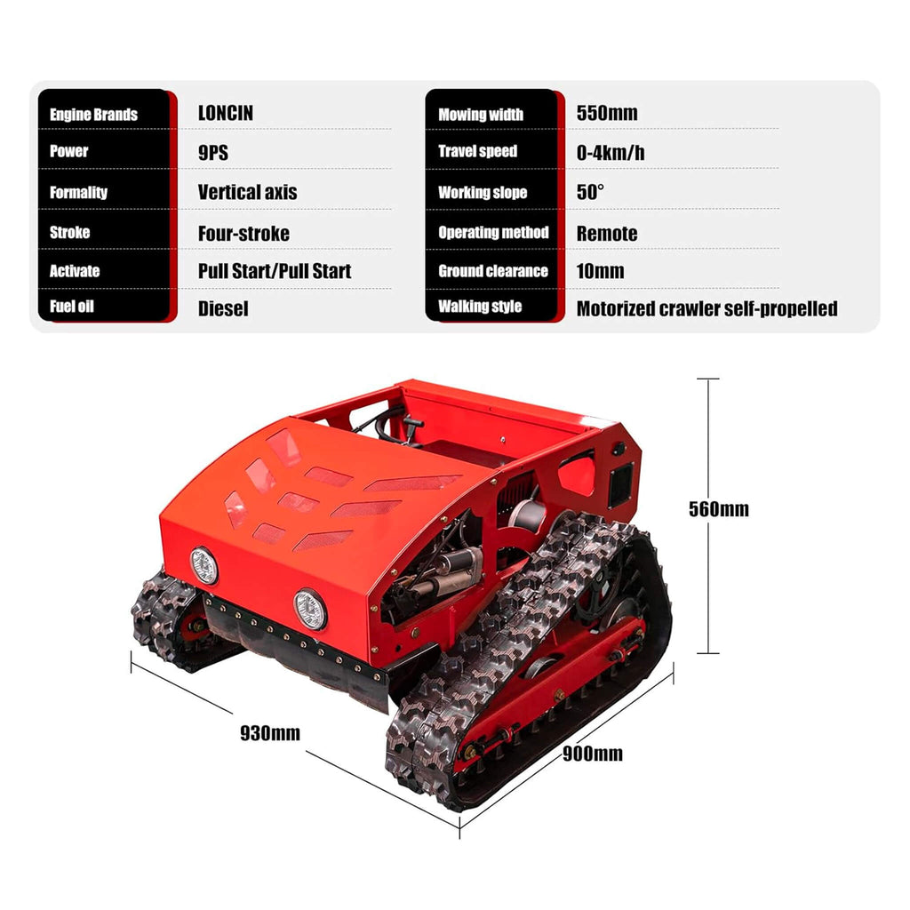 Heavy-Duty Industrial Remote-Controlled Lawn Mower With Adjustable Cutting Height (SAK71239) - Saksby Wholesale - Basic Parameters Details