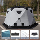 Heavy-Duty Large 11FT Insulated Pop Up Ice Fishing Camping Tent [8-12 Person] (SAK52084) - Saksby Wholesale - Accessories Included