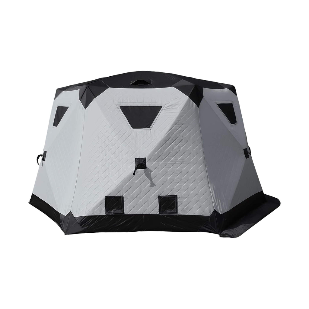 Heavy-Duty Large 11FT Insulated Pop Up Ice Fishing Camping Tent [8-12 Person] (SAK52084) - Saksby Wholesale - Gray Front View