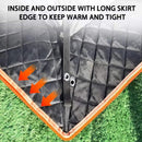 Heavy-Duty Large 11FT Insulated Pop Up Ice Fishing Camping Tent [8-12 Person] (SAK52084) - Saksby Wholesale - Long Skirt Edge View
