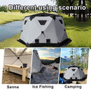Heavy-Duty Large 11FT Insulated Pop Up Ice Fishing Camping Tent [8-12 Person] (SAK52084) - Saksby Wholesale - Product Usage Details