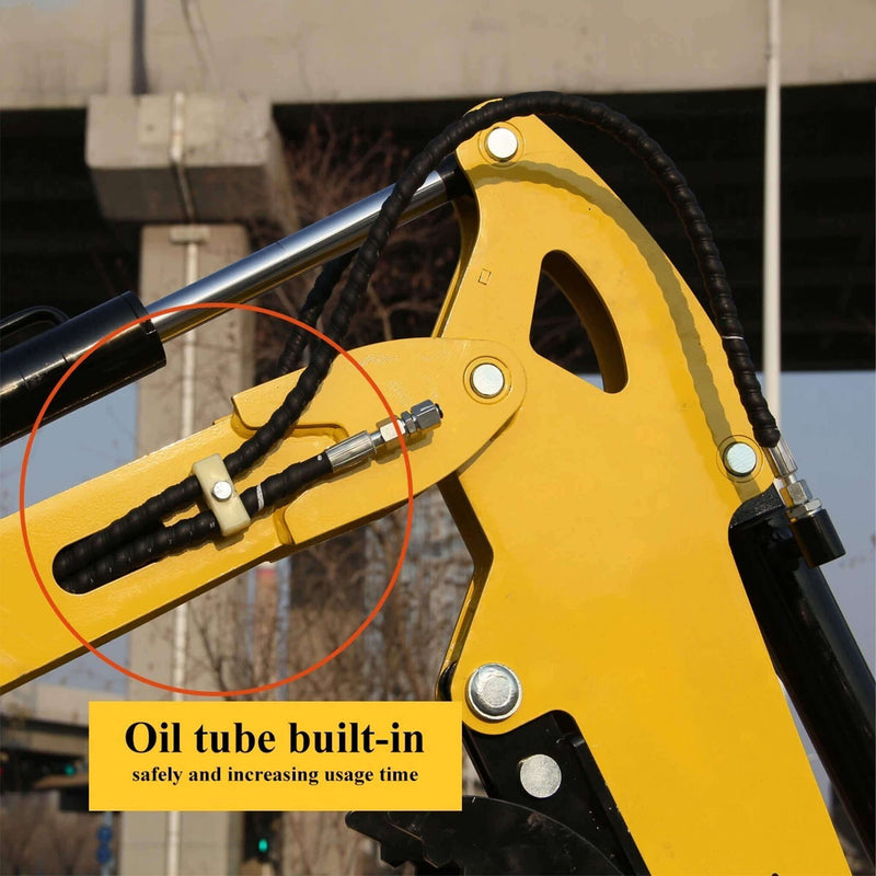Heavy Duty Mini 13.5HP 1.0T Excavator Crawler Digger With Bucket (SAK31702) SAKSBY - Built In Oil Tube View