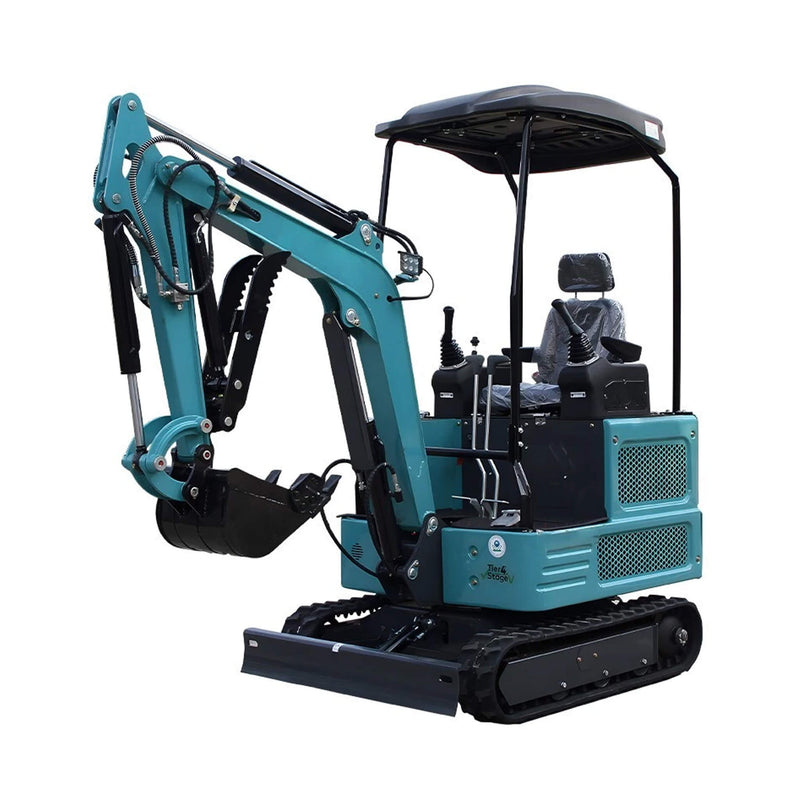 Heavy Duty Mini 1.8T Excavator Crawler Digger With Hydraulic Thumb (SAK83917) SAKSBY - Front Left View