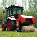 Heavy-Duty Mini Round Hay Tractor Baler With Twine Wrap (SAK36194) - Saksby Wholesale - Lifestyle Back View On Tractor
