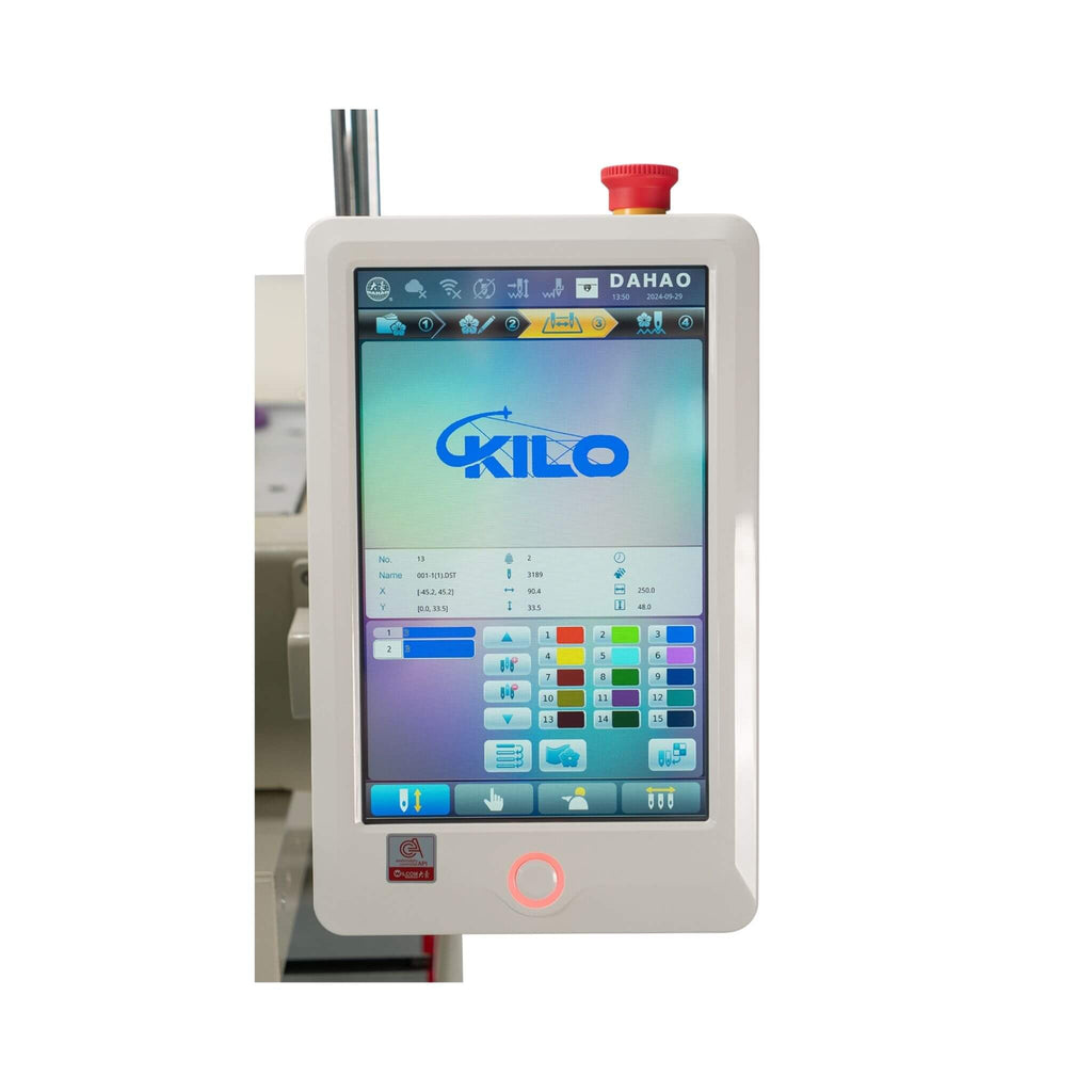 Heavy-Duty Multi-Functional Commercial 15-Needle Double Head Embroidery Machine (SAK76814) - Saksby Wholesale - Toch Screen Details