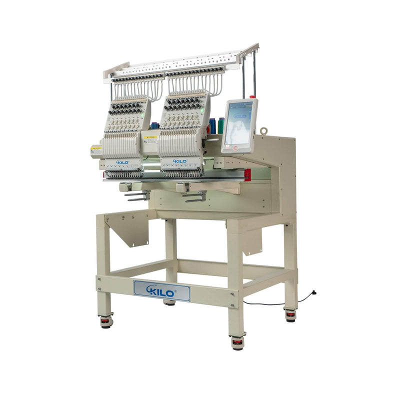 Heavy-Duty Multi-Functional Commercial 15-Needle Double Head Embroidery Machine (SAK76814) - Saksby Wholesale - Side View