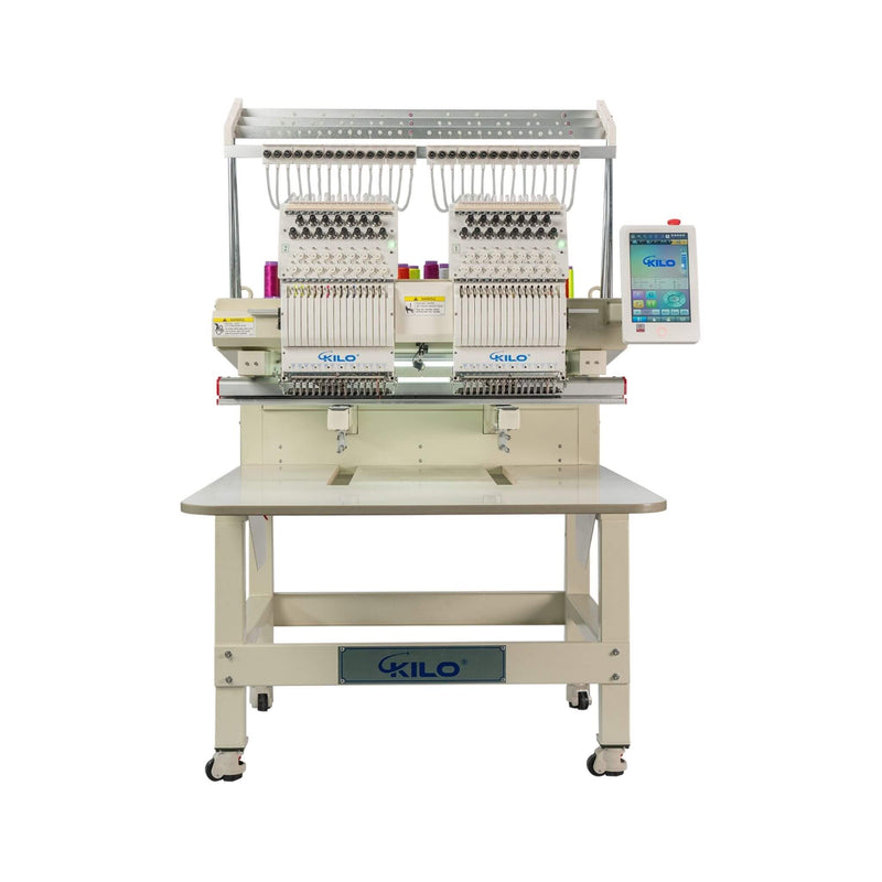 Heavy-Duty Multi-Functional Commercial 15-Needle Double Head Embroidery Machine (SAK76814) - Saksby Wholesale - Front View