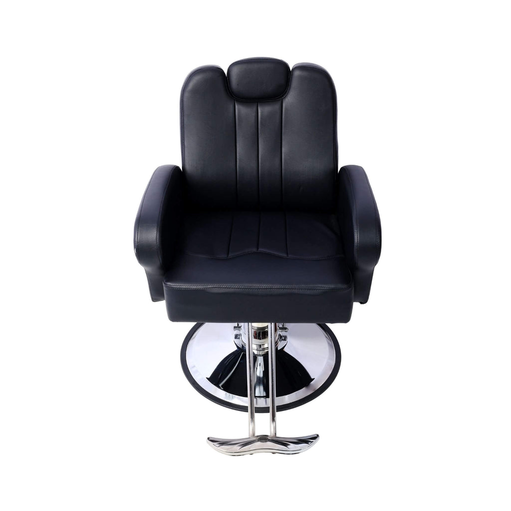 Heavy-Duty Multifunctional PU Leather Reclining Hydraulic Barber Chair With Chrome Steel Base (SAK35719)- Saksby Wholesale - Front View
