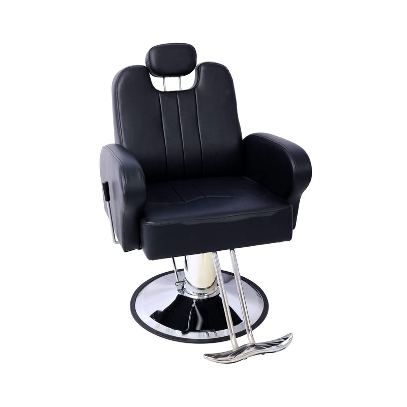 Heavy-Duty Multifunctional PU Leather Reclining Hydraulic Barber Chair With Chrome Steel Base (SAK35719)- Saksby Wholesale - Full Right View
