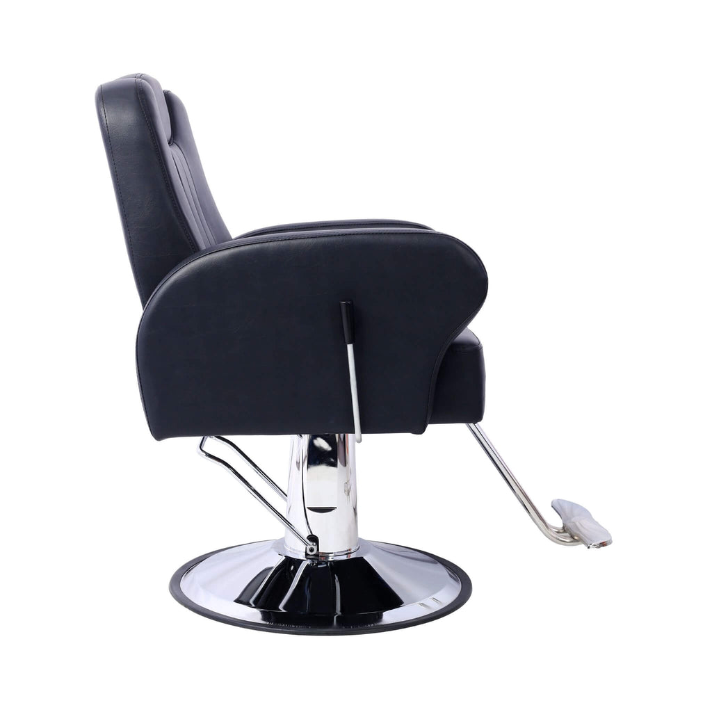 Heavy-Duty Multifunctional PU Leather Reclining Hydraulic Barber Chair With Chrome Steel Base (SAK35719)- Saksby Wholesale - Right View