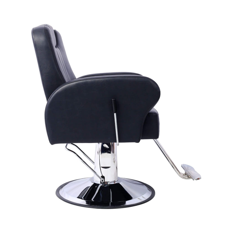 Heavy-Duty Multifunctional PU Leather Reclining Hydraulic Barber Chair With Chrome Steel Base (SAK35719)- Saksby Wholesale - Right View