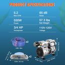 Heavy-Duty Pond Aerator Kit With Compressor, Diffusers And Weighted Tubing (SAK08795) - Saksby Wholesale - Specifications