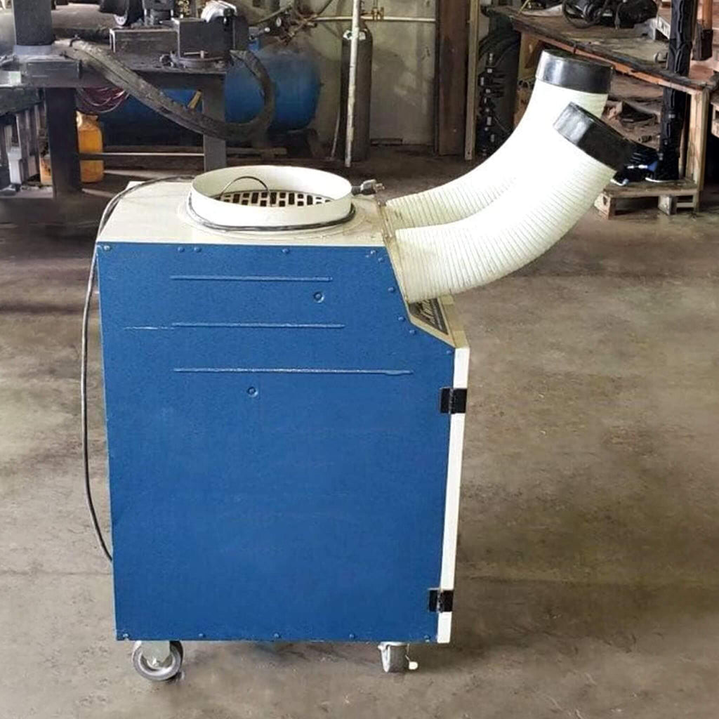 Heavy-Duty Portable Commercial 1-Ton Air-Cooled Spot Cooler (SAK90671) - Saksby Wholesale - Lifestyle Image In Side VIew