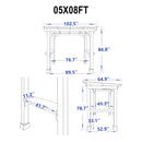Heavy-Duty Premium Wooden Grill Gazebo With Sloped Metal Roof (SAK61583) - Saksby Wholesale - 5X8FT Dimensions