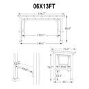 Heavy-Duty Premium Wooden Grill Gazebo With Sloped Metal Roof (SAK61583) - Saksby Wholesale - 6X13FT Dimensions