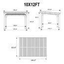 Heavy-Duty Premium Wooden Grill Gazebo With Sloped Metal Roof (SAK61583) - Saksby Wholesale - 10X12FT Dimensions