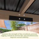 Heavy-Duty Premium Wooden Grill Gazebo With Sloped Metal Roof (SAK61583) - Saksby Wholesale - Crossbeams View