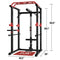 Heavy Duty Professional Multi-Function Adjustable Power Cage Rack, 1000LBS (SAK98149) - Saksby Wholesale - Dimension View