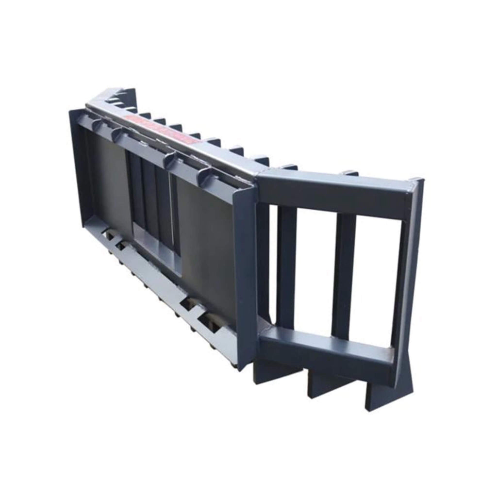 Heavy-Duty Push Stick Rake Skid Steer Attachment With Quick Attach (SAK60185) - Saksby Wholesale - Back Side View