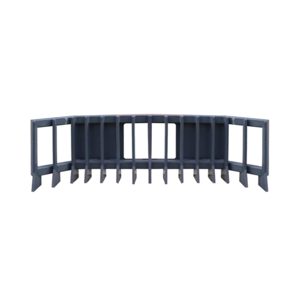 Heavy-Duty Push Stick Rake Skid Steer Attachment With Quick Attach (SAK60185) - Saksby Wholesale - Front View