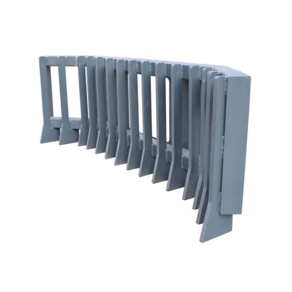 Heavy-Duty Push Stick Rake Skid Steer Attachment With Quick Attach (SAK60185) - Saksby Wholesale - Rake View