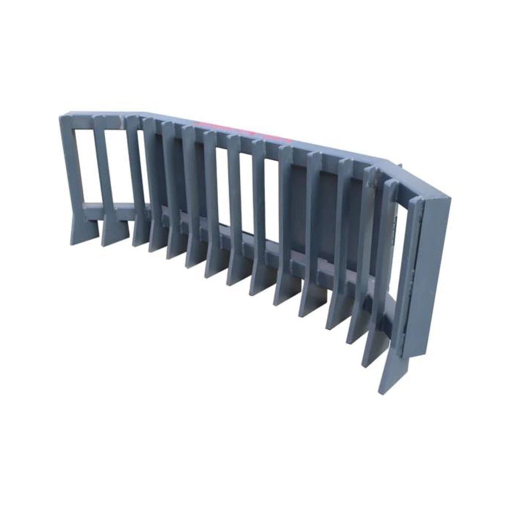 Heavy-Duty Push Stick Rake Skid Steer Attachment With Quick Attach (SAK60185) - Saksby Wholesale - Side View Rake