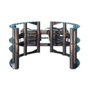 Heavy-Duty Round Hay Bale Grab Skid Steer Attachment (SAK45980) - Saksby Wholesale - Front View