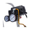 Pressure Gauge With Hoses On A White Background