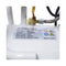 White Air Compressor With Label Detailing Specifications On A White Background