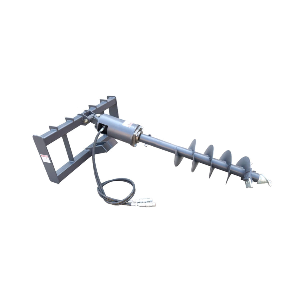 Heavy-Duty Skid Steer Auger Drive Attachment With 12-Inch Post Hole Bit (SAK25169) - Saksby Wholesale - Design View