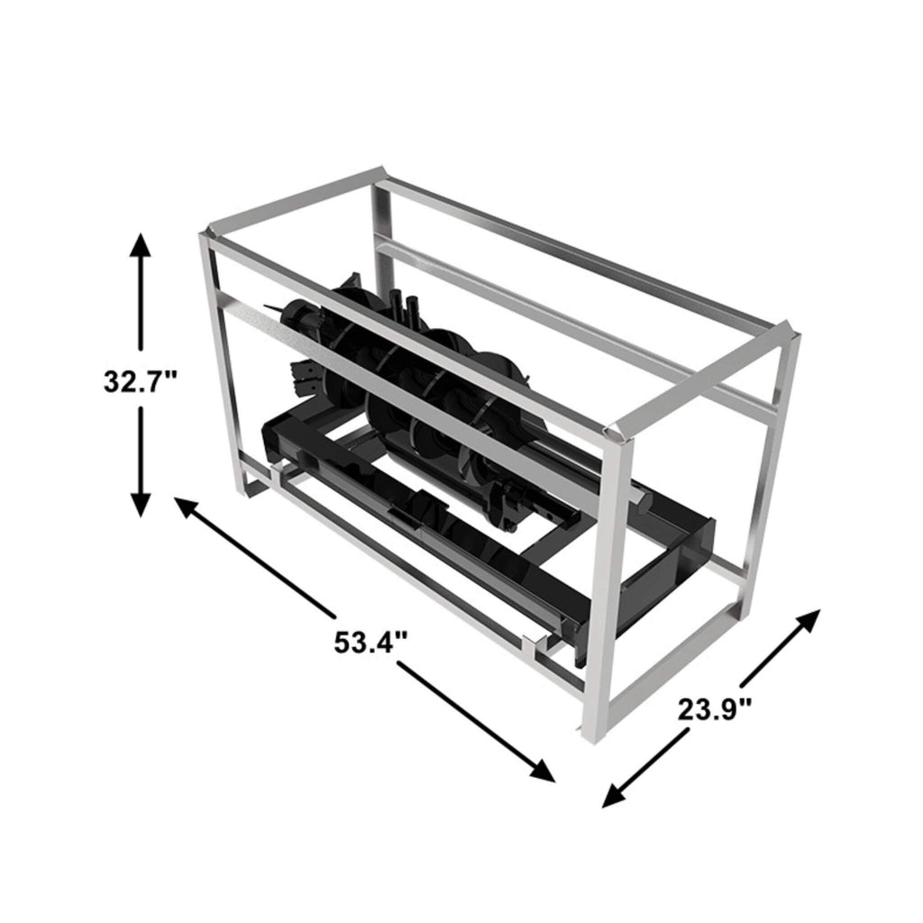 Heavy-Duty Skid Steer Auger Drive Attachment With 12-Inch Post Hole Bit (SAK25169) - Saksby Wholesale - Package Dimensions