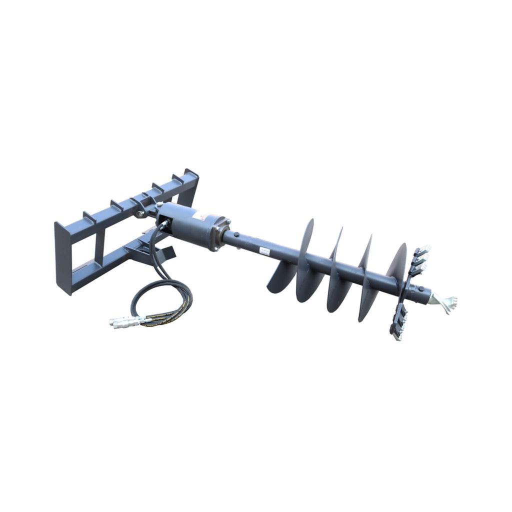 Heavy-Duty Skid Steer Auger Drive Attachment With 12-Inch Post Hole Bit (SAK25169) - Saksby Wholesale - Preview