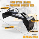 Heavy-Duty Skid Steer Fronthoe Attachment With 12-Inch Bucket (SAK95724)