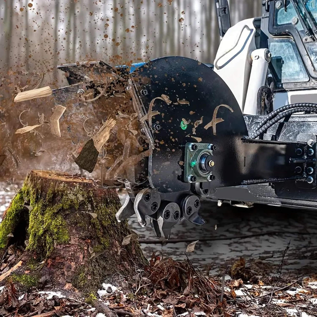 Heavy-Duty Skid Steer Stump Grinder Attachment With High-Speed Cutting Wheel (SAK52096)