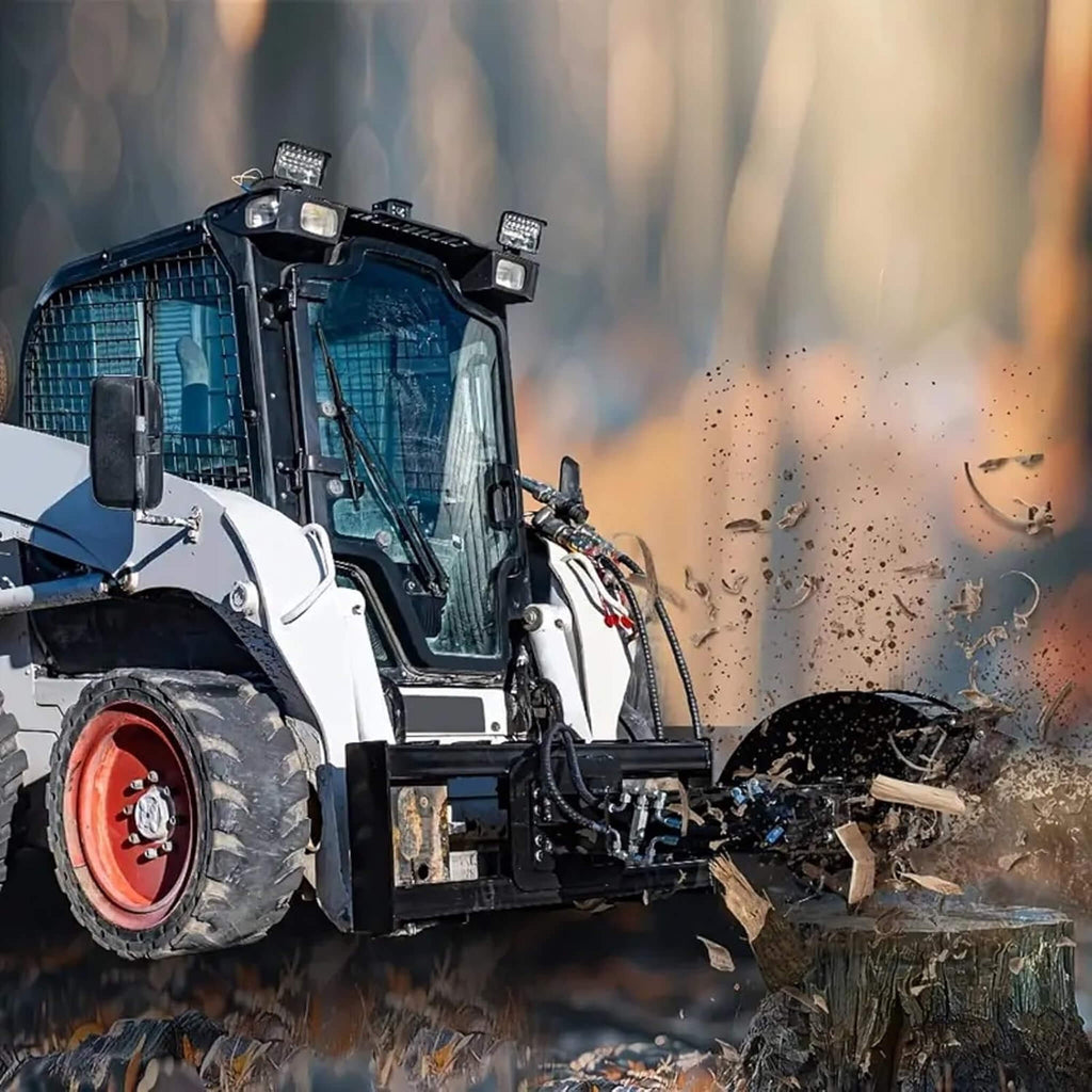Heavy-Duty Skid Steer Stump Grinder Attachment With High-Speed Cutting Wheel (SAK52096)