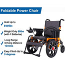 Heavy Duty Ultralight All-Terrain Electric Airplace-Approved Foldable Wheelchair, 300LBS (SAK63147) SAKSBY - Features View