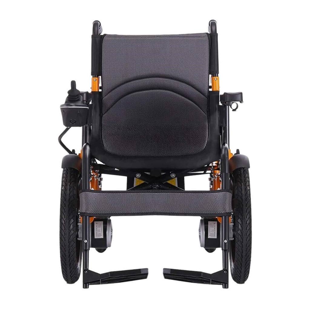 Heavy Duty Ultralight All-Terrain Electric Airplace-Approved Foldable Wheelchair, 300LBS (SAK63147) SAKSBY - Front View