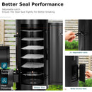 Heavy-Duty Vertical Extra-Large Charcoal Offset BBQ Smoker Grill Combo (SAK80247) - Saksby Wholesale - Adjustable Latch Feature