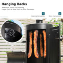 Heavy-Duty Vertical Extra-Large Charcoal Offset BBQ Smoker Grill Combo (SAK80247) - Saksby Wholesale - Hanging Racks Feature