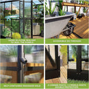 [08x16FT] Heavy Duty Outdoor Walk-In Polycarbonate Patio Greenhouse With Double Swing Doors, 6MM (SAK26153) - Saksby Wholesale - Part Features View