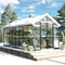 [08x16FT] Heavy Duty Outdoor Walk-In Polycarbonate Patio Greenhouse With Double Swing Doors, 6MM (SAK26153) - Saksby Wholesale - Snow Outdoor View