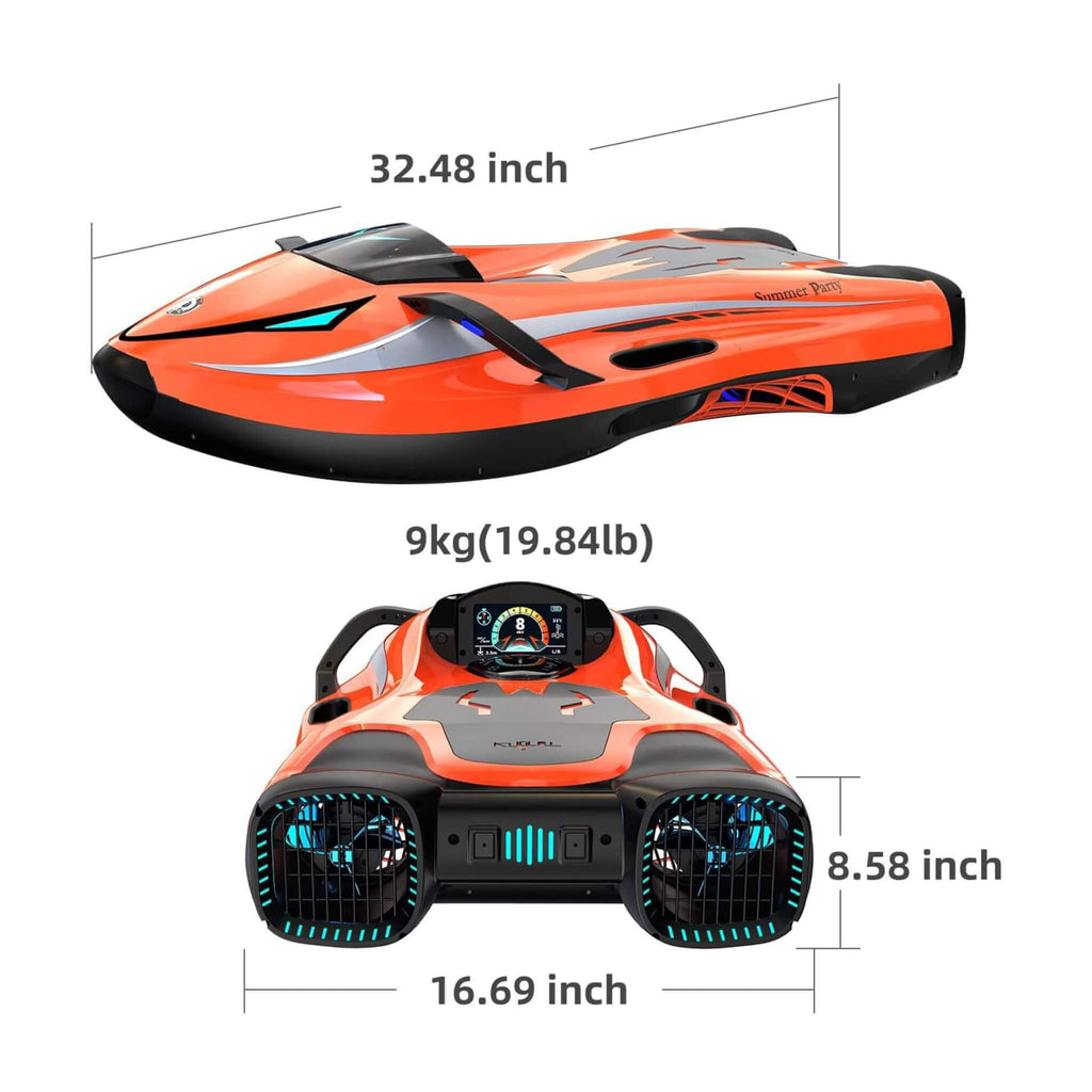 High Performance Electric 800W Dual Motor Underwater Diving Scooter (SAK39286) - Saksby Wholesale - Dimensions