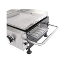 High Temperature 40K BTU 2-Burner Stainless Steel Plancha Combo Gas Grill (SAK71285) - Saksby Wholesale - Side Handle View
