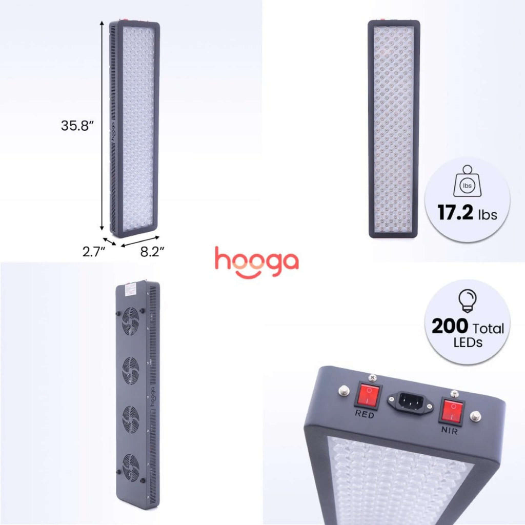 Hooga HG1000 1000W Full-Body Medical Grade Red Light Therapy Panel (SAK15938) - Saksby Wholesale - Dimensions And Weight