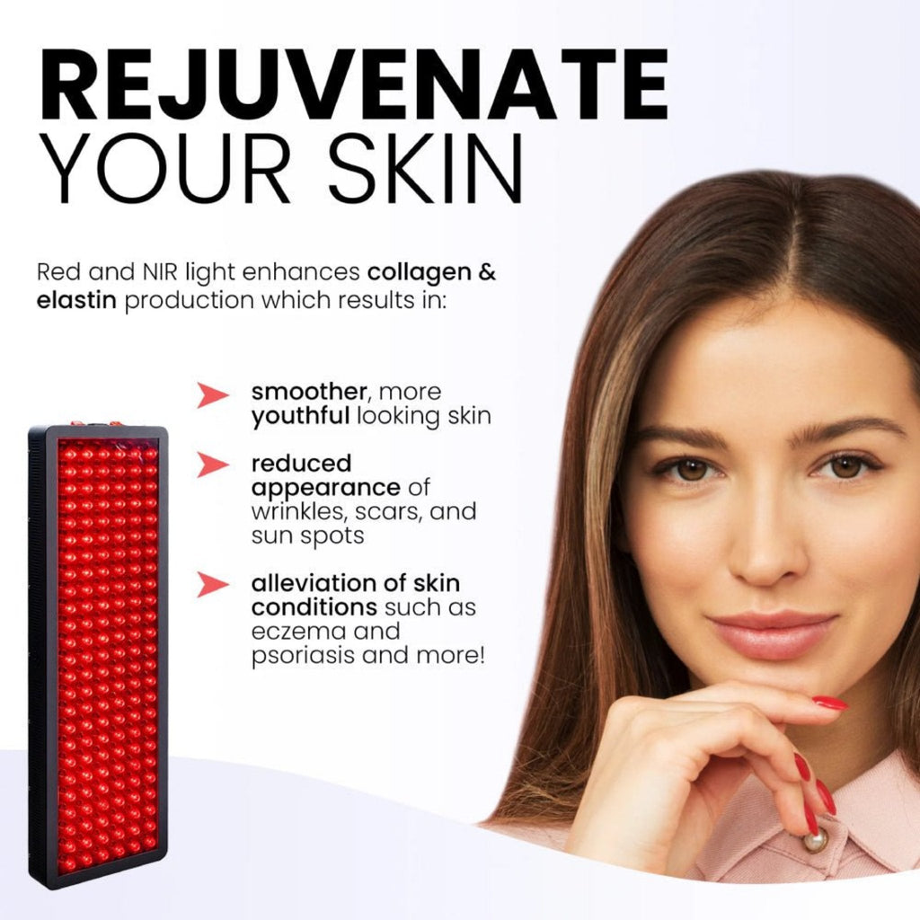 Hooga HG1500 Professional Full Body Red Light Therapy Panel With Power Switches For Customized Treatments (SAK56821)