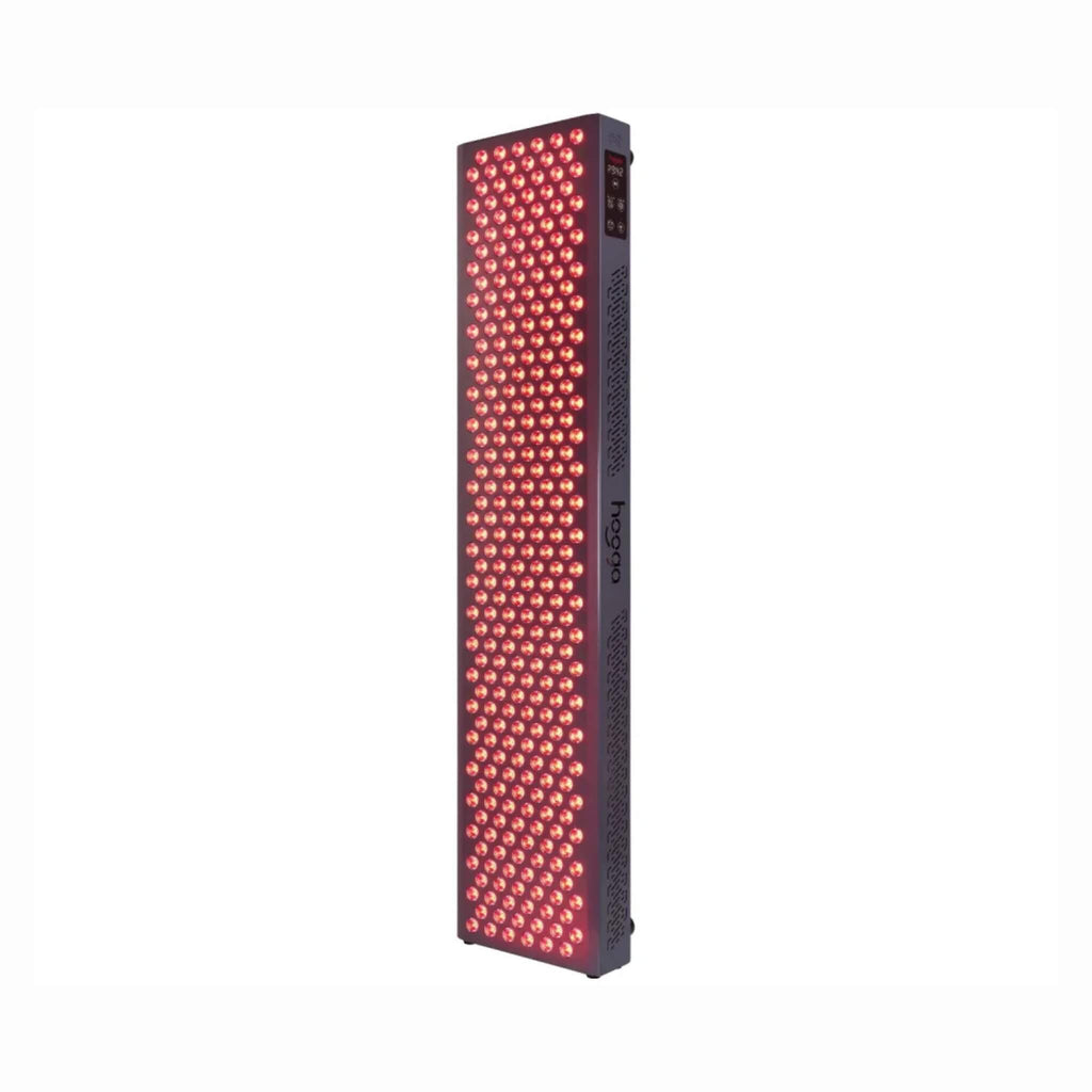 Hooga ULTRA1500 Medical-Grade Red Light Therapy Panel With Adjustable Timer (SAK34529) - Saksby Wholesale - Right Side View WIth Red Light