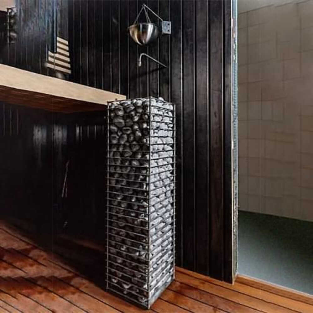 HUUM CLIFF Slim Electric Stainless Steel Sauna Heater With 2 Prop Blocks (SAK48752) - SAKSBY